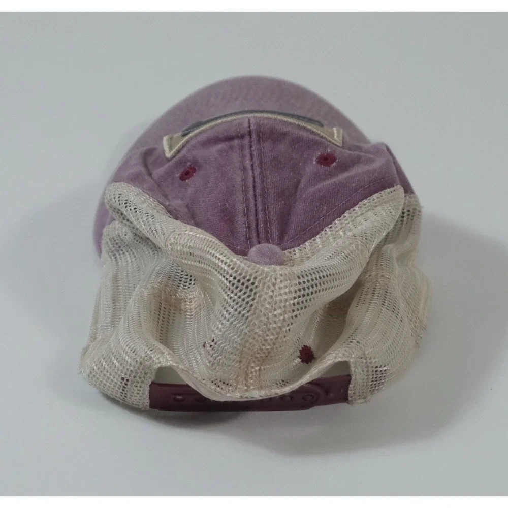 Surf Style Trucker Hat Unisex OS Purple Tan Logo‎ Patch Mesh Snapback Distressed